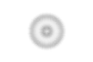 Black and white vector halftone. Subtle halftone digital texture. Faded dotted gradient. Comic effect overlay.