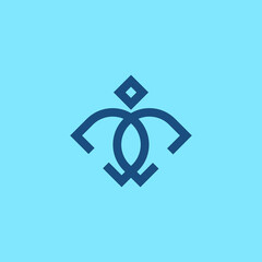 Vector illustration of a logo design forming letters and symbols