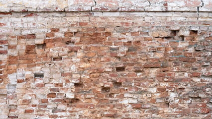
Old brick wall of a house