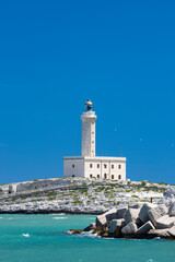 Fototapeta na wymiar Lighthouse in Vieste, Apulia region, Italy