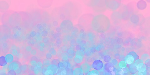 Sfondo banner rosa con bokeh azzurro
