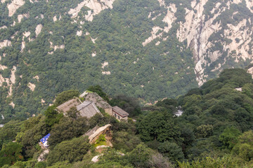 View from the peaks of Hua Shan mountain in Shaanxi province, China