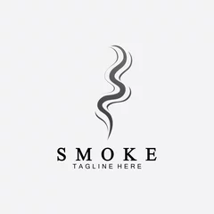 Foto op Canvas Smoke steam icon logo illustration isolated on white background,Aroma vaporize icons. Smells vector line icon, hot aroma, stink or cooking steam symbols, smelling or vapor © Sunar