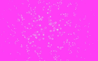 Light Purple, Pink vector background with bubbles.