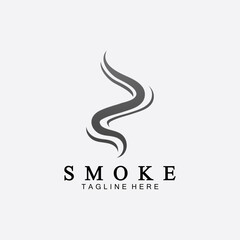 Fototapeta premium Smoke steam icon logo illustration isolated on white background,Aroma vaporize icons. Smells vector line icon, hot aroma, stink or cooking steam symbols, smelling or vapor