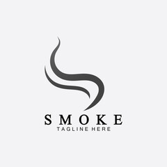 Fototapeta premium Smoke steam icon logo illustration isolated on white background,Aroma vaporize icons. Smells vector line icon, hot aroma, stink or cooking steam symbols, smelling or vapor