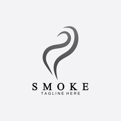 Fototapeta premium Smoke steam icon logo illustration isolated on white background,Aroma vaporize icons. Smells vector line icon, hot aroma, stink or cooking steam symbols, smelling or vapor