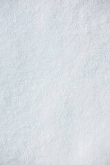 Snow texture, close-up, top view. Copy space