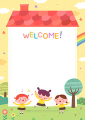 sample template for kindergarten student recruitment
 - obrazy, fototapety, plakaty