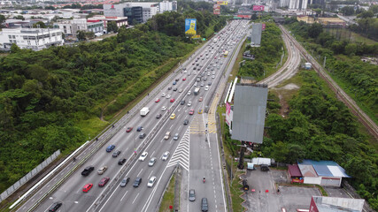 cars on highway