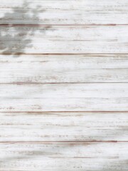 Obraz premium 白いナチュラルな板に葉の影_たて