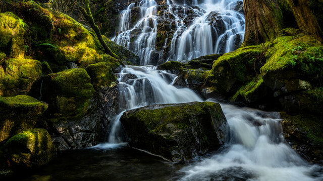 Vine Falls at Sooke Potholes Provincial Park in Canada