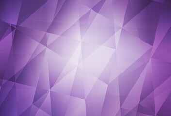 Obraz premium Light Purple vector shining triangular background.