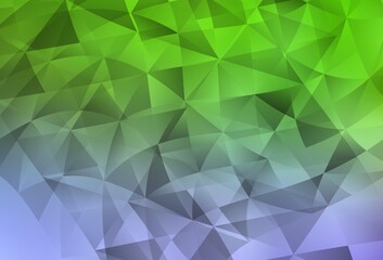 Light Pink, Green vector backdrop with lines, triangles.
