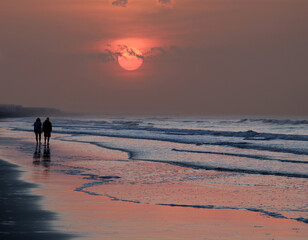 Couple at Sunrise on the Beach  3238