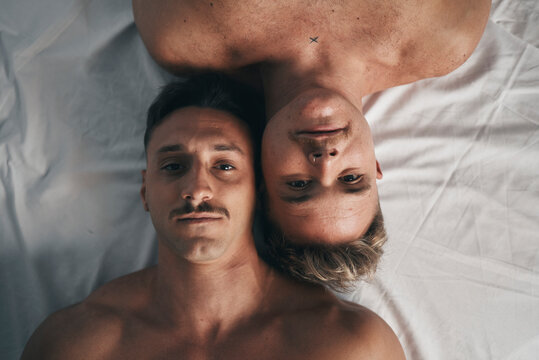 Portrait of two boys with moustaches