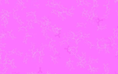 Light Purple, Pink vector background with forms of artificial intelligence.