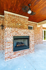 Fireplace On Porch