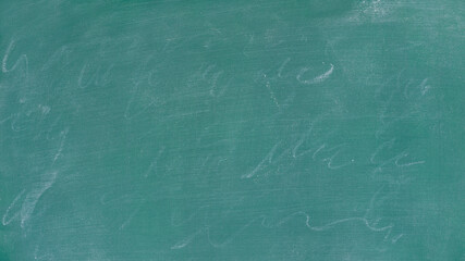 Green colored blank chalkboard
