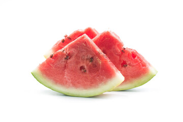 slice watermelon white background