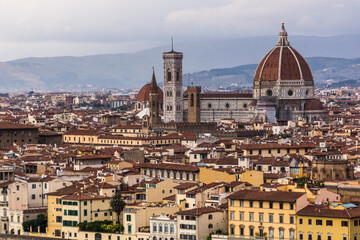 Fototapeta na wymiar Skyline of Florence with the Cathedral (Duomo), Italy