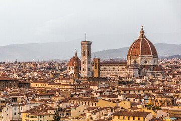 Fototapeta na wymiar Skyline of Florence with the Cathedral (Duomo), Italy