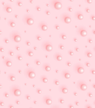 Beautiful Pink Background With Pearlsvector Romantic Illustration Stock  Illustration - Download Image Now - iStock