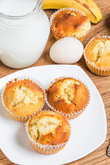 homemade banana nut muffins ready eat (2)