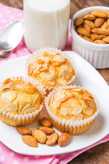tasty sugar muffins with almond walnuts (1)