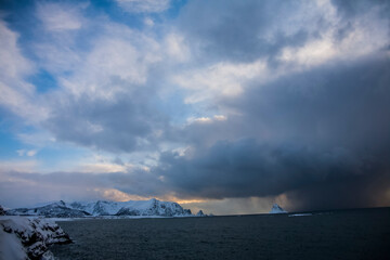 Winter in Lofoten Islands, Northern Norway