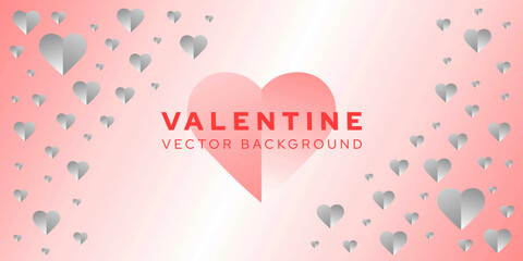 Vector object of valentine abstract artwork with paper craft object for banner and artwork.
