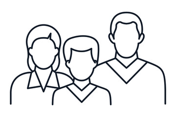 Fototapeta premium People avatar icon Vector illustration. Portraits of family symbol for web