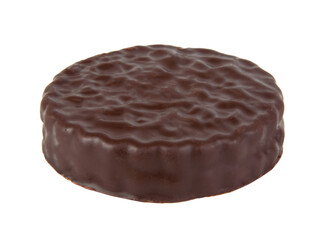 Chocolate sandwich cookies isolated on the white