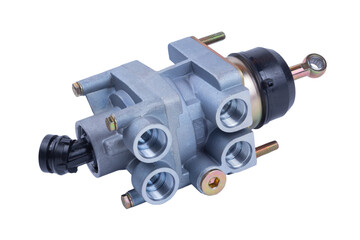 chinese truck brake master valve isolated on white background