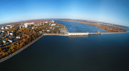 Novosibirsk and hydroelectric power plant