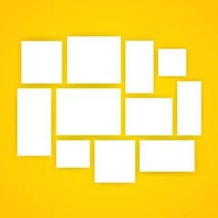 Note paper blank icon set. Vector on isolated white background. EPS 10