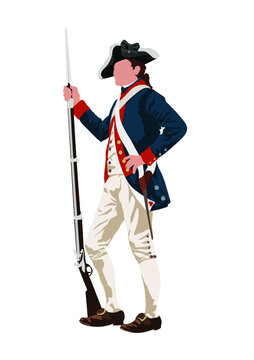 revolutionary war soldier drawing