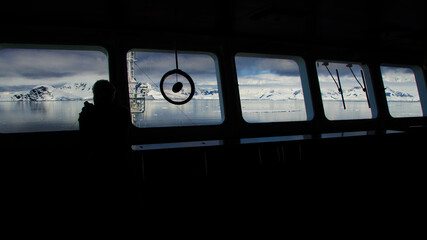 Window-view of Antarctica