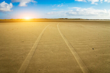 Coast on the island of Röm in Denmark
