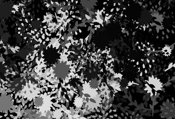 Dark Gray vector backdrop with memphis shapes.