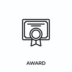 award icon vector. strainer sign symbol for modern design. Vector illustration