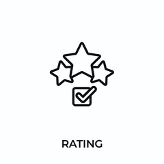 star rating icon vector. rating sign symbol for modern design. Vector illustration