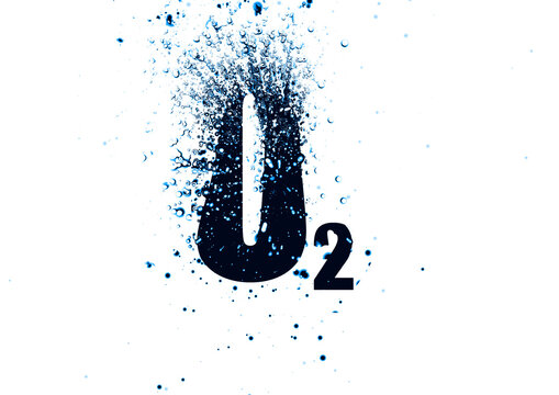 o2 background illustration / chemical element