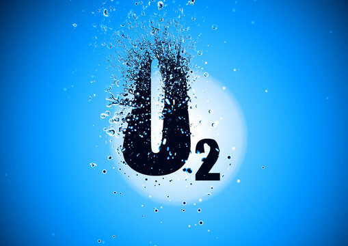o2 background illustration / chemical element
