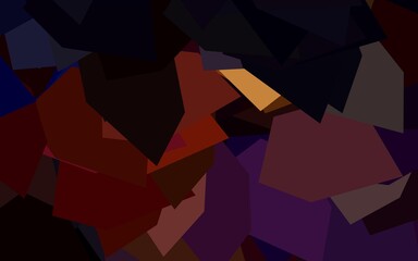 Fototapeta premium Dark Red vector backdrop with lines, triangles.