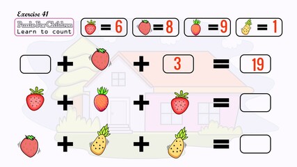 Puzzle to kids learn solve it children learning math Exercise 41