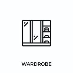 wardrobe icon vector. wardrobe sign symbol for modern design. Vector illustration