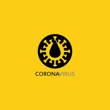 Corona Virus Logo Virus Vector, Vaccin Logo,infection Bacteria Icon And Health Care Danger Social Distancing Pandemic Covid 19