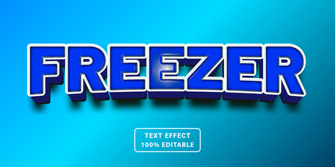 Freezer editable text effect
