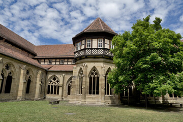 Fototapeta na wymiar Maulbronn Monastery, Germany (cloister from outside): is a former Cistercian abbey and one of the best-preserved in Europe, was named a UNESCO World Heritage Site in 1993.